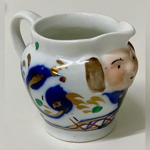 19th Century Antique Gaudy Welsh Miniature Toby Jug Marked Allertons EST 1831